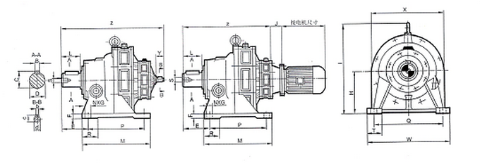臺灣傳仕立式擺線馬達詳細圖紙 臺灣傳仕立式擺線馬達詳細圖紙